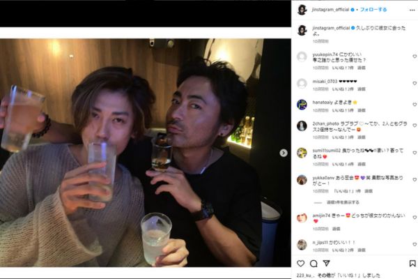 赤西仁のインスタ画像